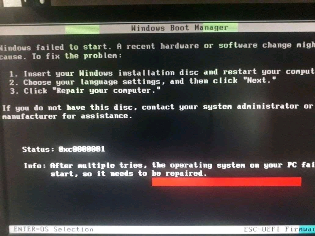 Question - Black screen when trying to start UEFI BIOS