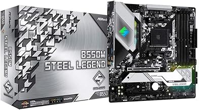 Asrock B550M Steel Legend Motherboard, Supports 3rd Gen AMD4 Ryzen, PCIe 4.2